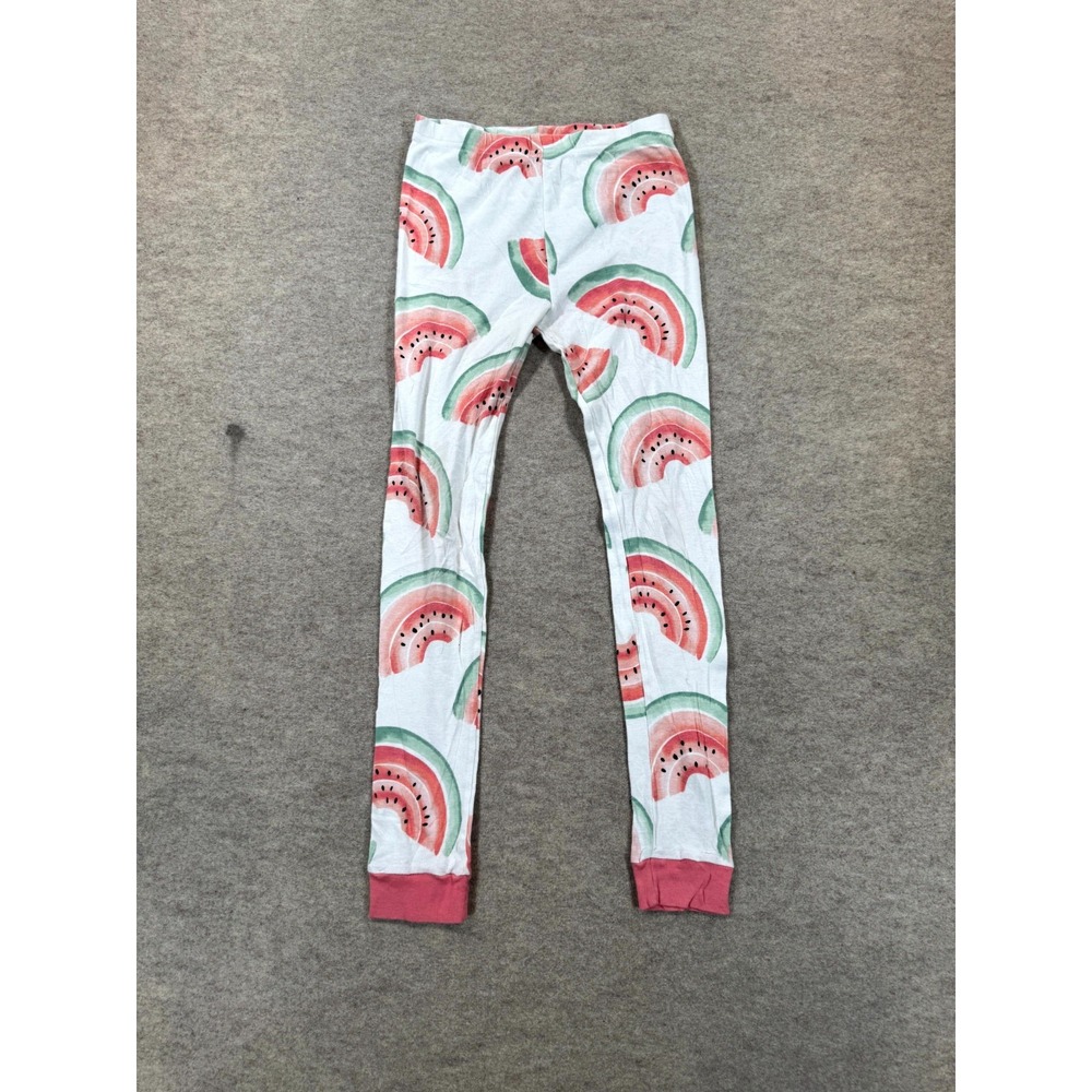 Carter's Pajama Pants Girls 12 White Watermelon Cotton Stretch Elastic Waist